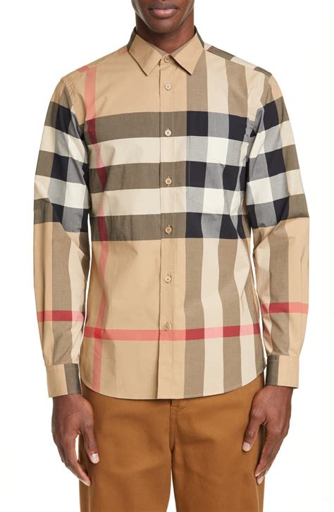 buttons burberry shirts|Burberry button up shirt men.